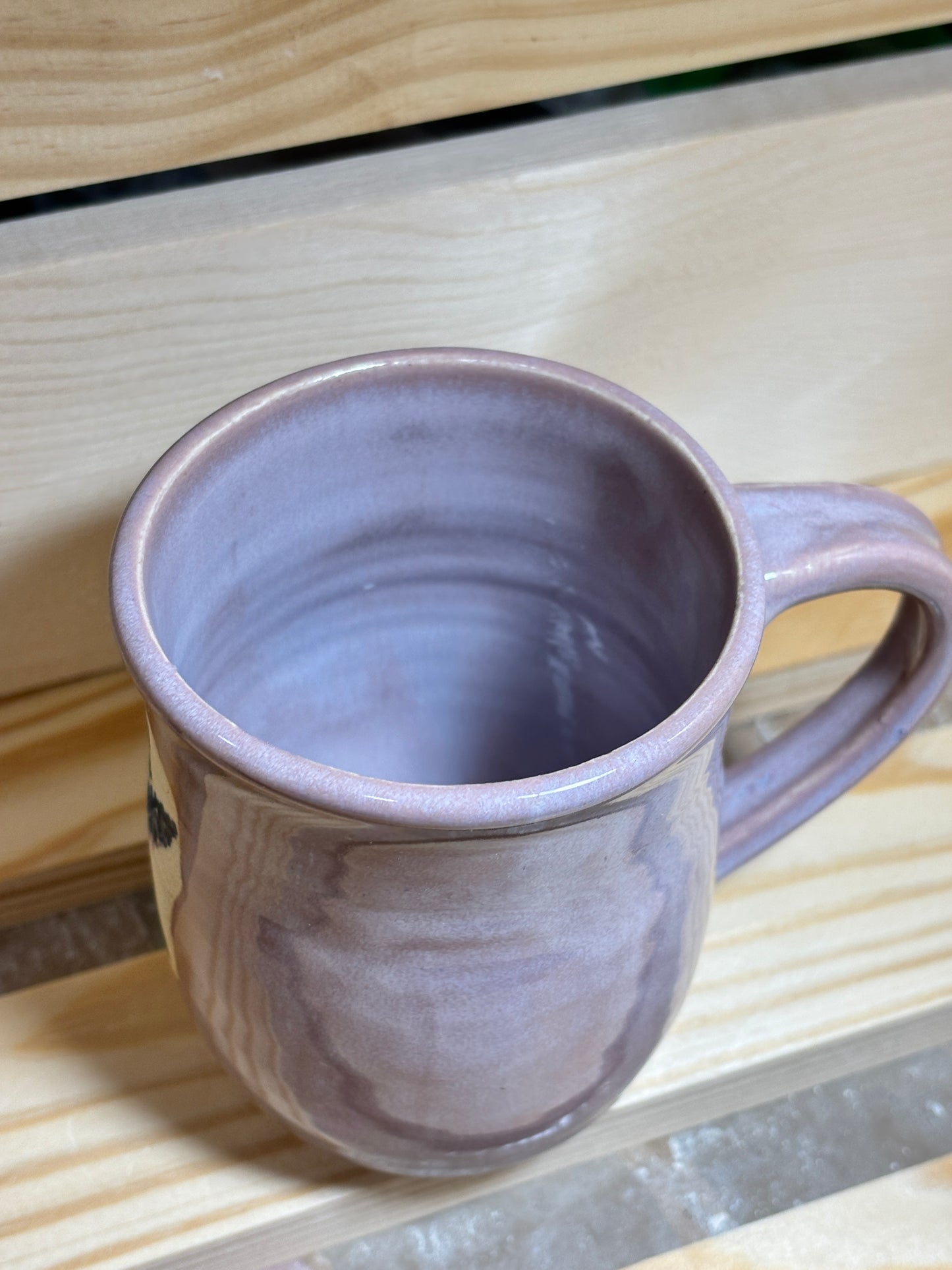 Hand Painted Lilac Mug